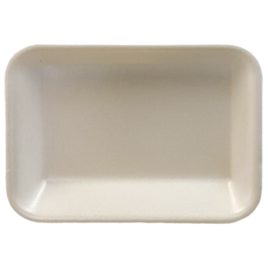 3PP H.D. (8.6" x 6.3" x 1.0") White Foam Trays - 400 pcs