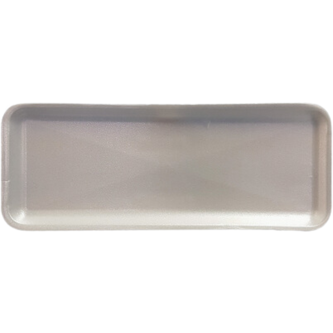 7H (14.8" X 5.8" X 0.6") White Foam Trays - 250 pcs