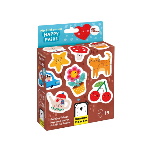 MY FIRST PUZZLES - 2pc x 19 MINI PUZZLES - HAPPY PAIRSÂ  (15m+ ) (Case of 20)