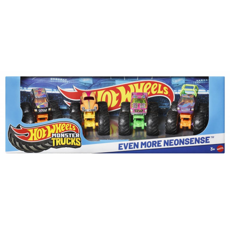 HOT WHEELS - MONSTER TRUCKS - 1:64 - 4pk ASST (Case of 6)