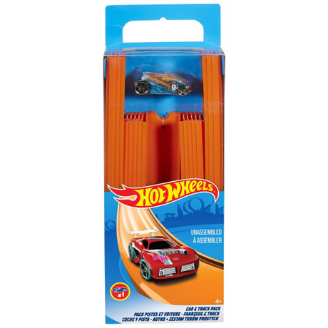 HOT WHEELS - CAR and TRACK PACK (Case of 6)