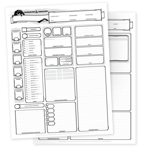 D&D [EN] Character Sheets 2017 (Case of 24)