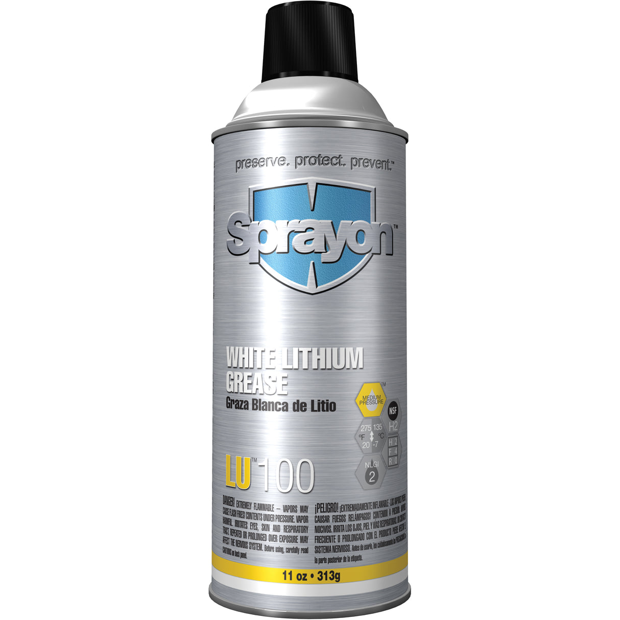 LU100 White Lithium Grease, Aerosol Can