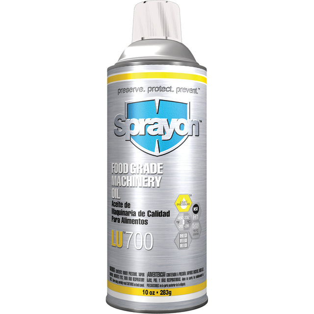 LU700 Food Grade Machinery Oil, 10 oz., Aerosol Can