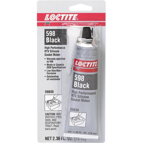 598 High Performance RTV Silicone Gasket Maker, Tube, Black