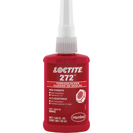 Threadlocker 272 High Temperature, Red, High, 50 ml, Bottle