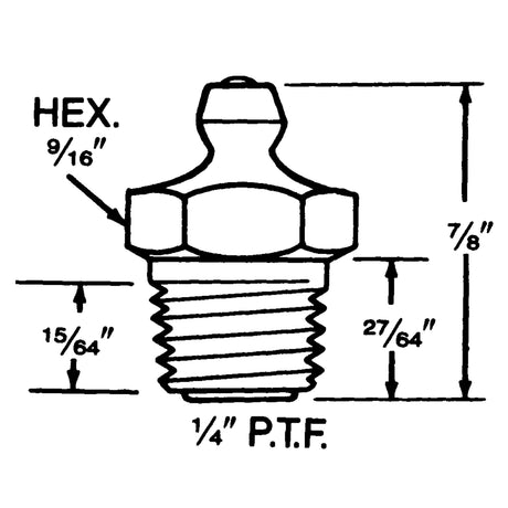 Fitting, 1/4"-18 Thread