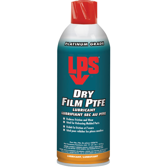 Dry Film PTFE Lubricant, Aerosol Can, 16 oz.