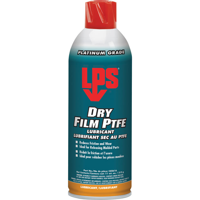 Dry Film PTFE Lubricant, Aerosol Can, 16 oz.