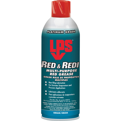 Red & Redi Multi-Purpose Red Grease, 16 oz., Aerosol Can