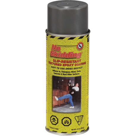 No Skidding® Slip-Resistant Floor Coating, 12 oz., Epoxy-Based, Textured, Grey