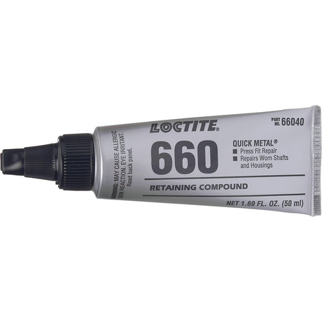 Quick Metal™ 660 Press Fit Repair Retaining Compound, 50 ml, Tube, Silver