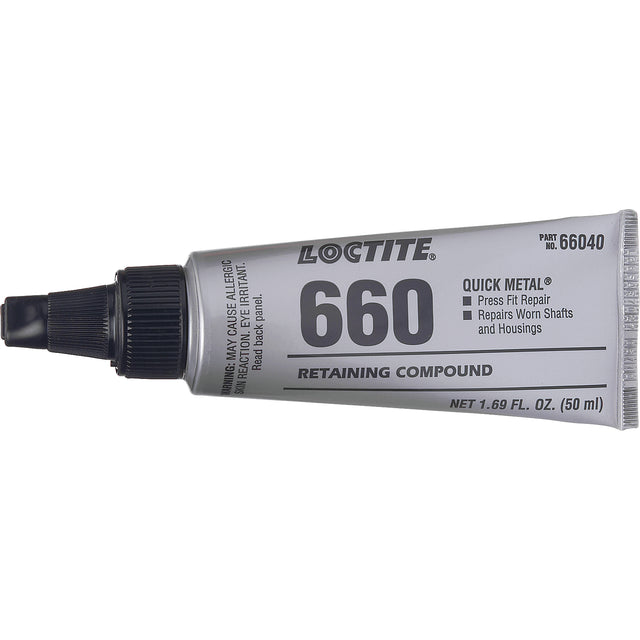 Quick Metal™ 660 Press Fit Repair Retaining Compound, 50 ml, Tube, Silver