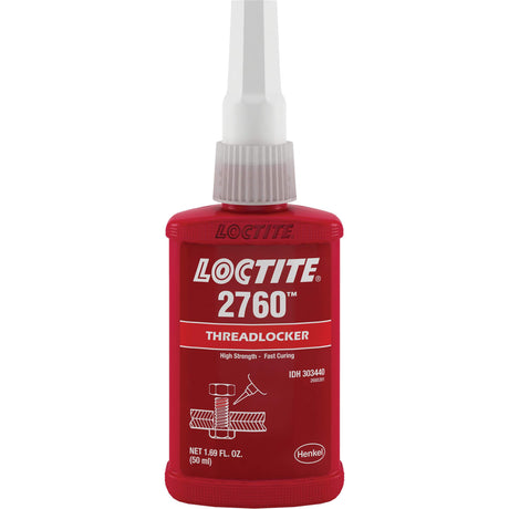 Threadlocker 2760 Instant Adhesive, Red, High, 50 ml, Bottle