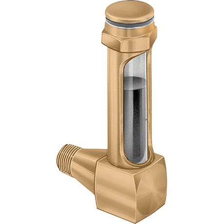 Brass Liquid Level Gauges - Short Elbow, Threaded, 1-15/16" L, 225°F (107.22° C)