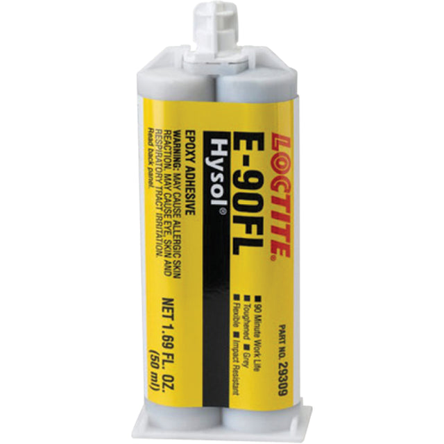 Hysol™ E-90FL Adhesive, 102 g, Dual Cartridge, Two-Part, Grey