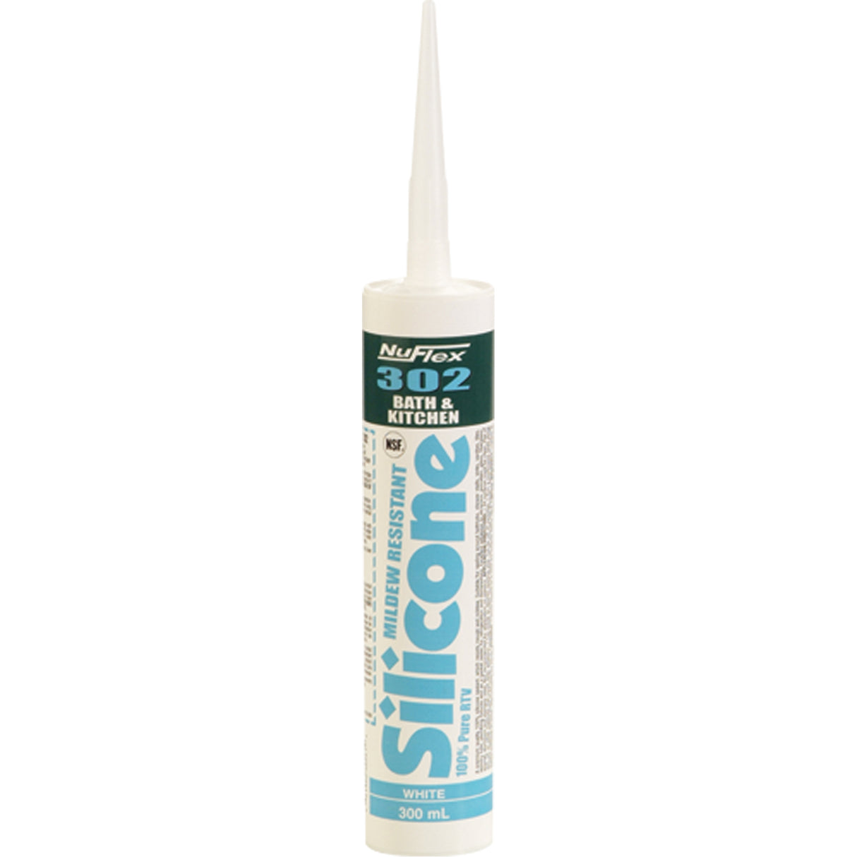 NuFlex® 302 Bath And Kitchen Silicone Sealant, 300 ml, Cartridge, Clear