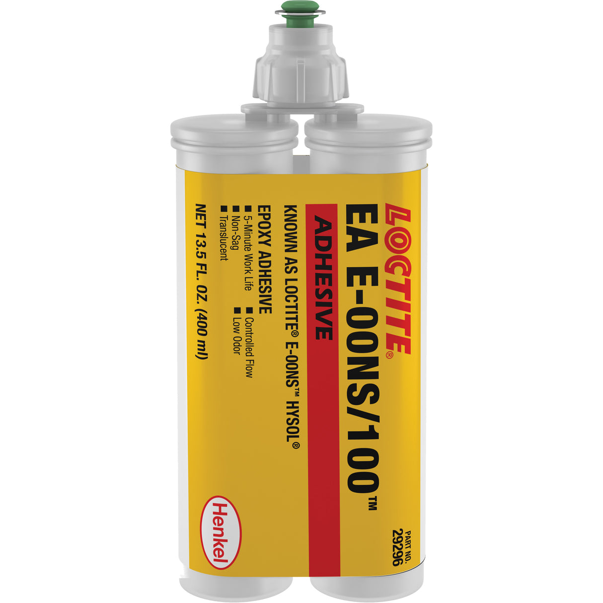 E-00NS Hysol Epoxy, 400 ml, Dual Cartridge, Two-Part, Translucent