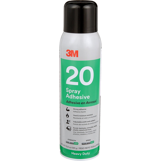 20 Heavy Duty Spray Adhesive, Clear, Aerosol Can