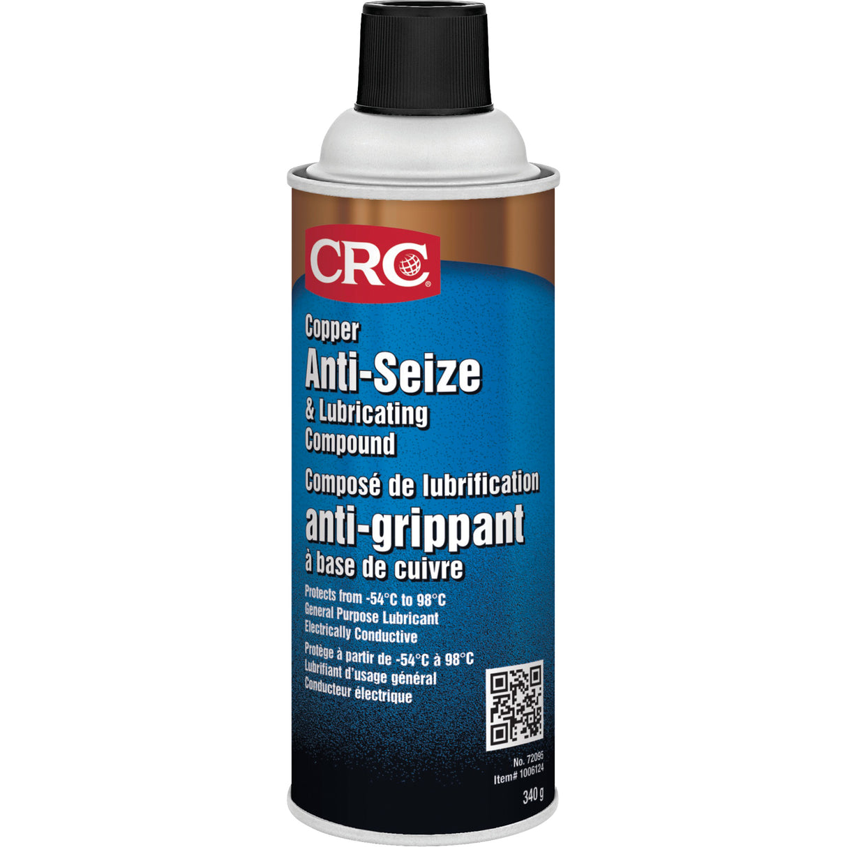 Copper Anti-Seize, 340 g, Aerosol Can, 1800°F (982.2°C) Max Temp.