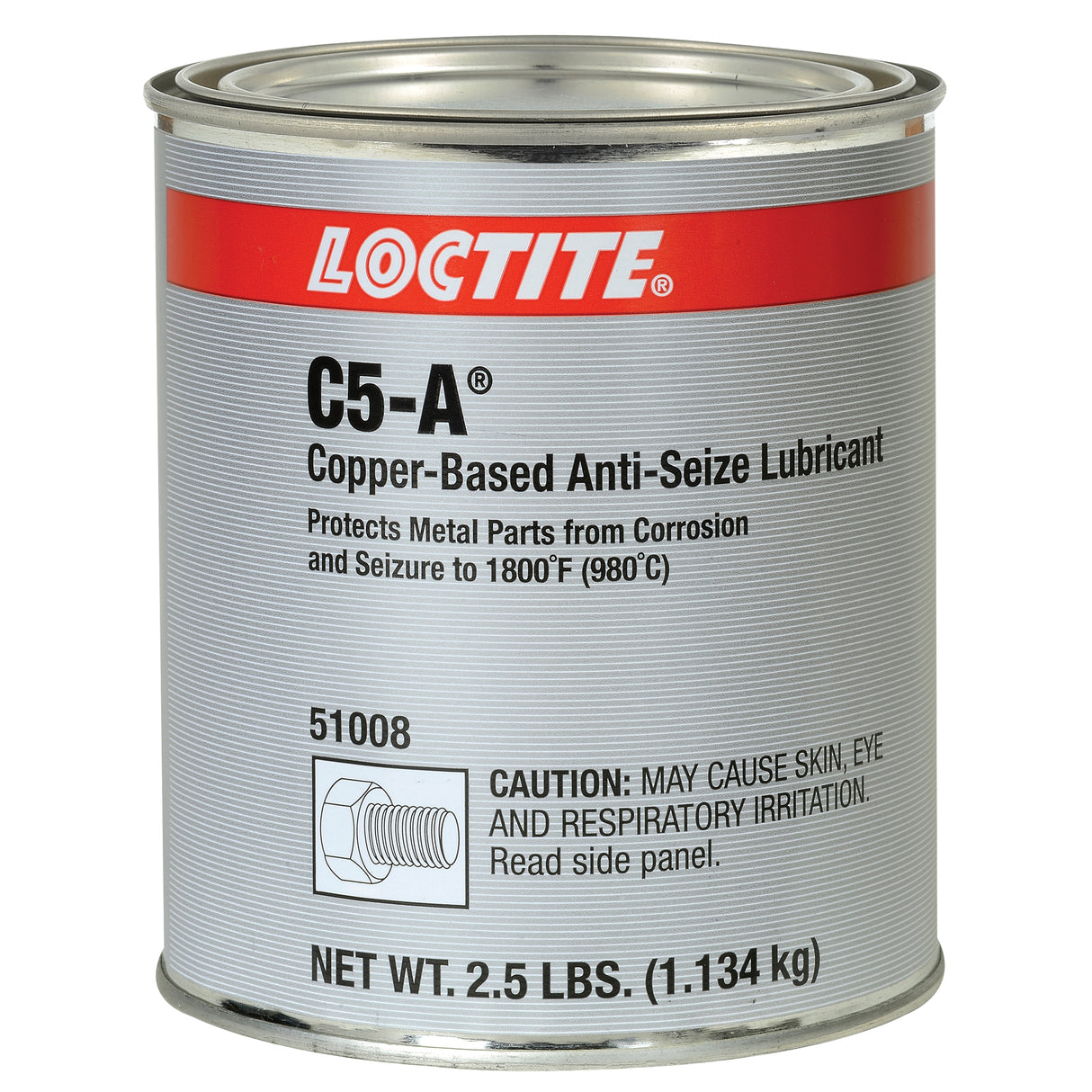 Loctite® 8008 C5-A Copper Anti-Seize Lubricant, 2.5 lbs., Can, 1800°F (982°C) Max Temp.