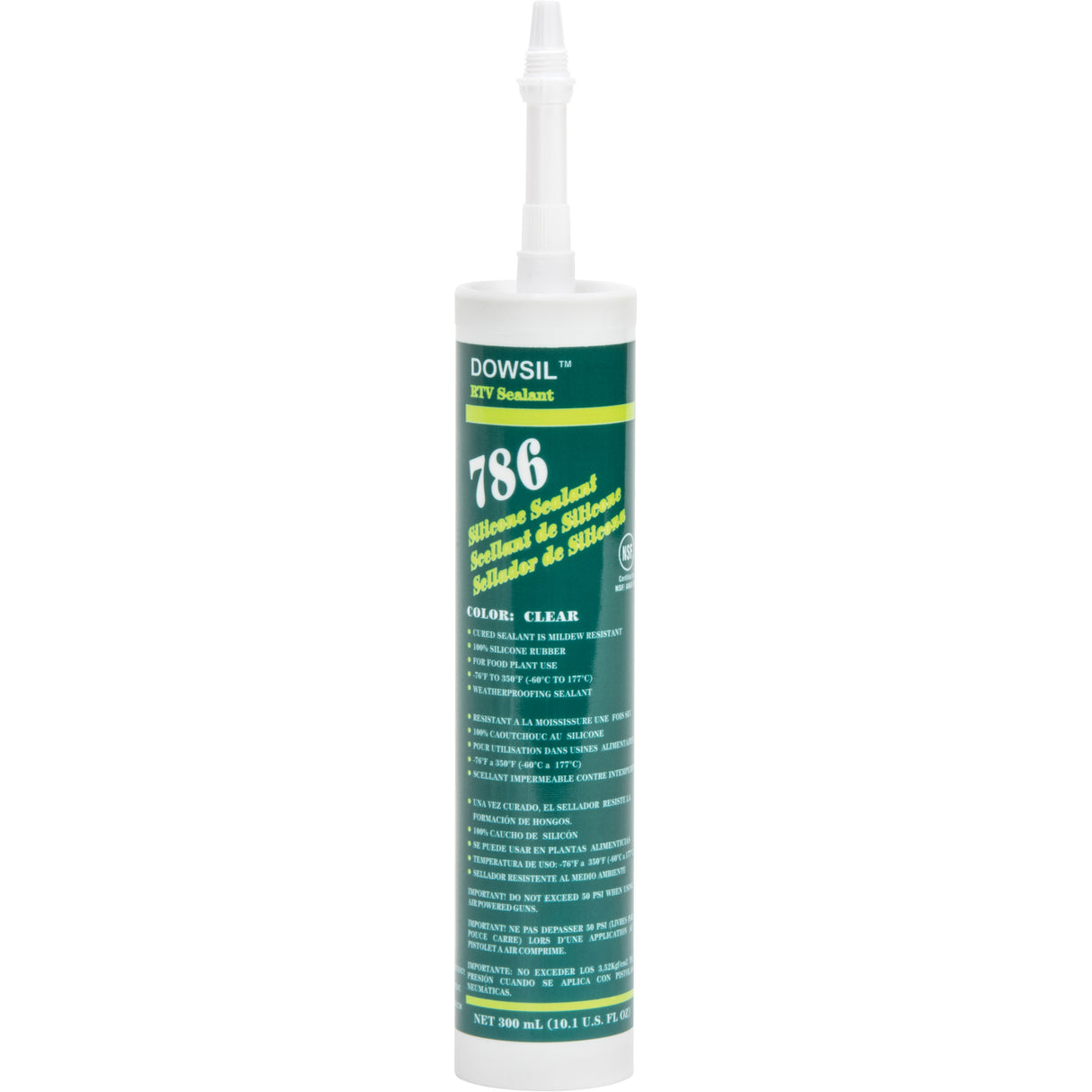 Silicone Sealant, 300 ml, Cartridge, Clear