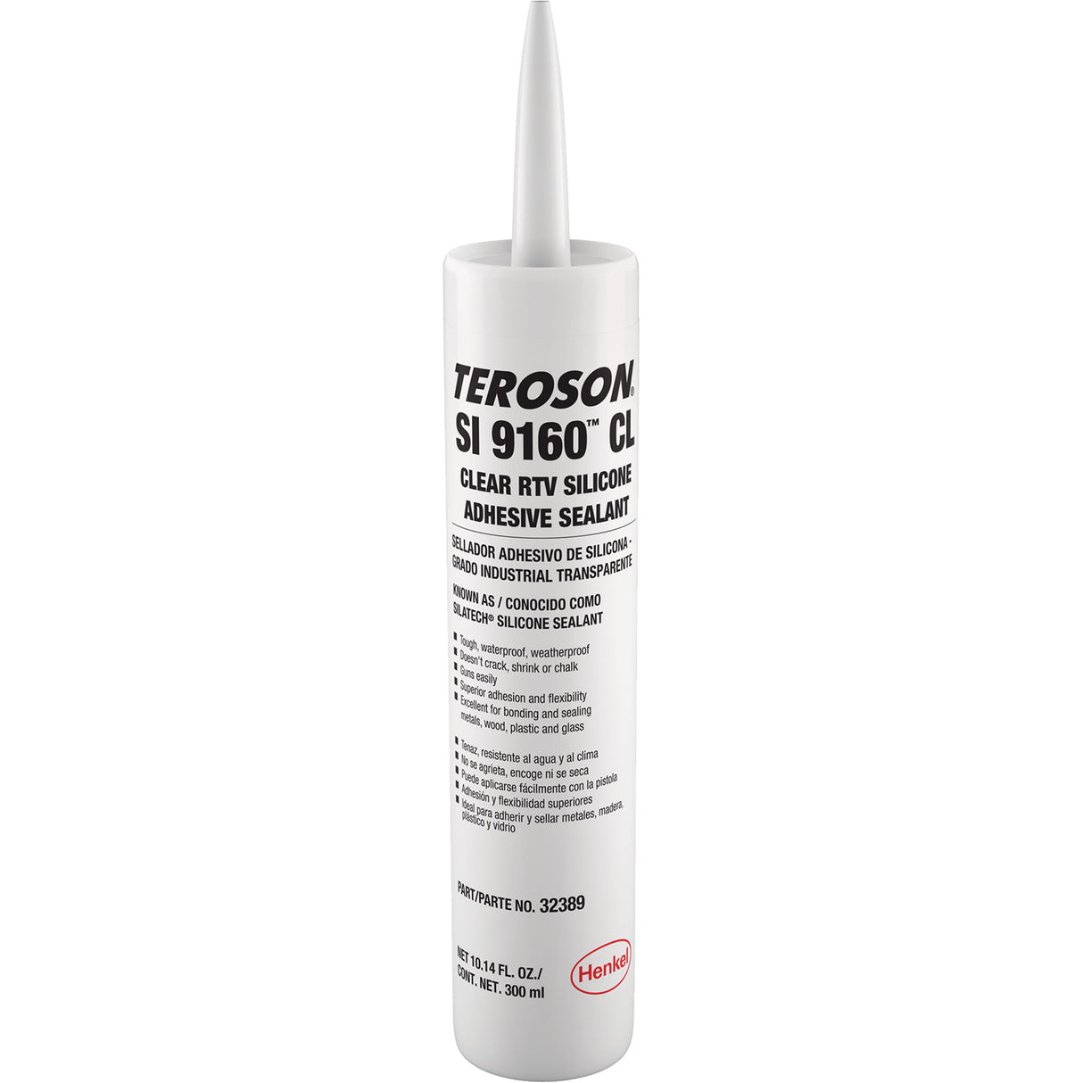 Teroson® SI 9160™ Silicone Sealant, Cartridge, Clear