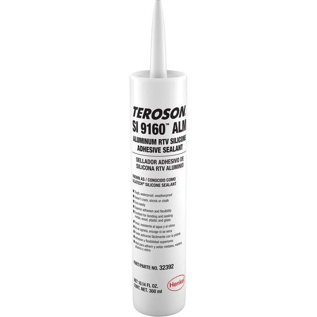 Teroson® SI 9160™ Silicone Sealant, Cartridge, Aluminum
