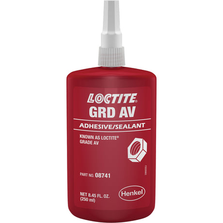 Letter Grade AV Threadlocker, Red, High, 250 ml, Bottle