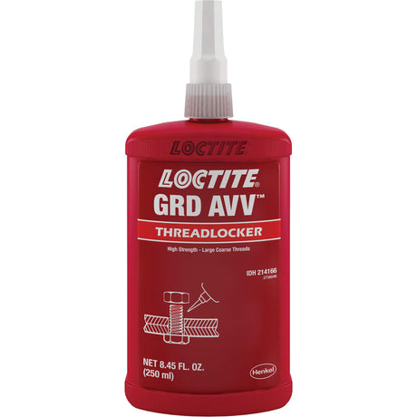 Letter Grade AVV Threadlocker, Red, High, 250 ml, Bottle