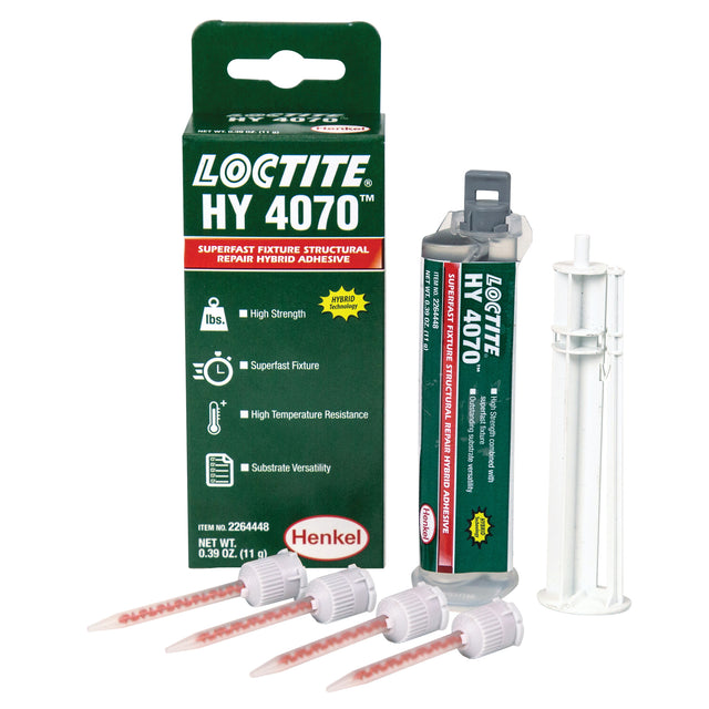 HY 4070™ Structural Repair Hybrid Adhesive, Two-Part, Dual Cartridge, 11 g, Off-White