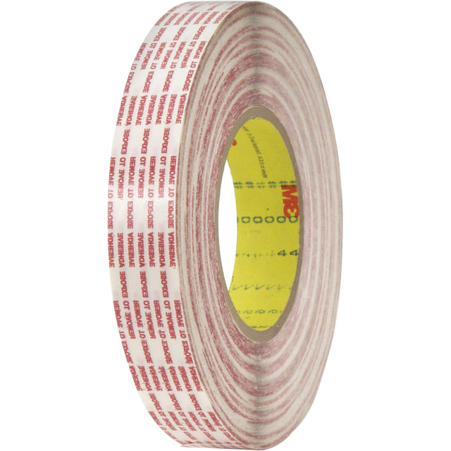 Double-Coated Tape, Polypropylene, 13 mm (1/2") W x 110 m (360') L, 6 mils Thick