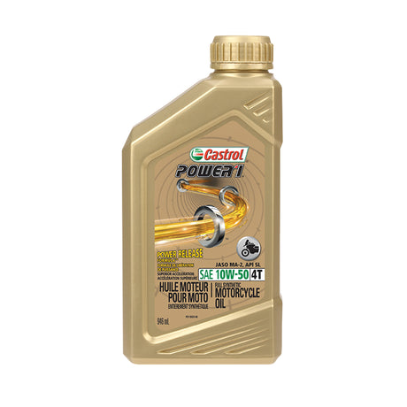 POWER 1® 10W50 Motorcycle Oil, 946 ml, Bottle