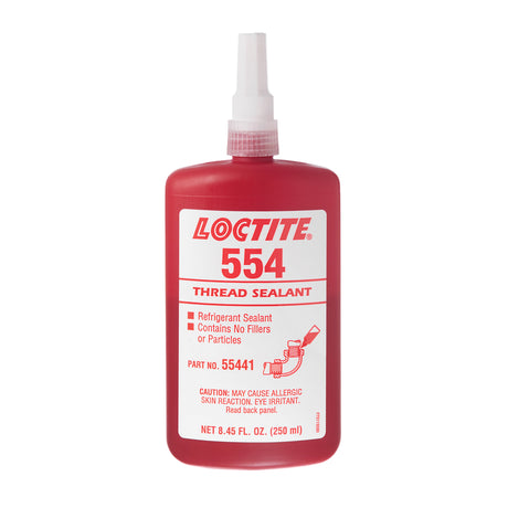 554™ Thread Sealant, Bottle, 10 ml, -53.89° C - 148.89° C/-65°F - 300°F