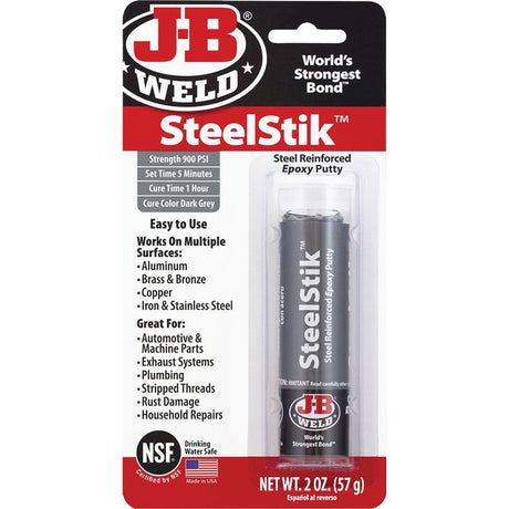 SteelStik Epoxy, 2 oz., Stick, Grey