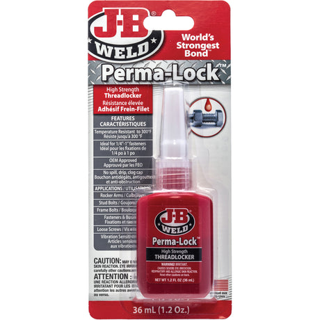 Perma-Lock Threadlocker, Red, High, 36 ml, Bottle