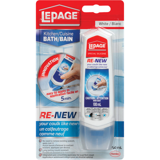 Re-New Specialty Silicone Sealer, 100 ml, Tube, White