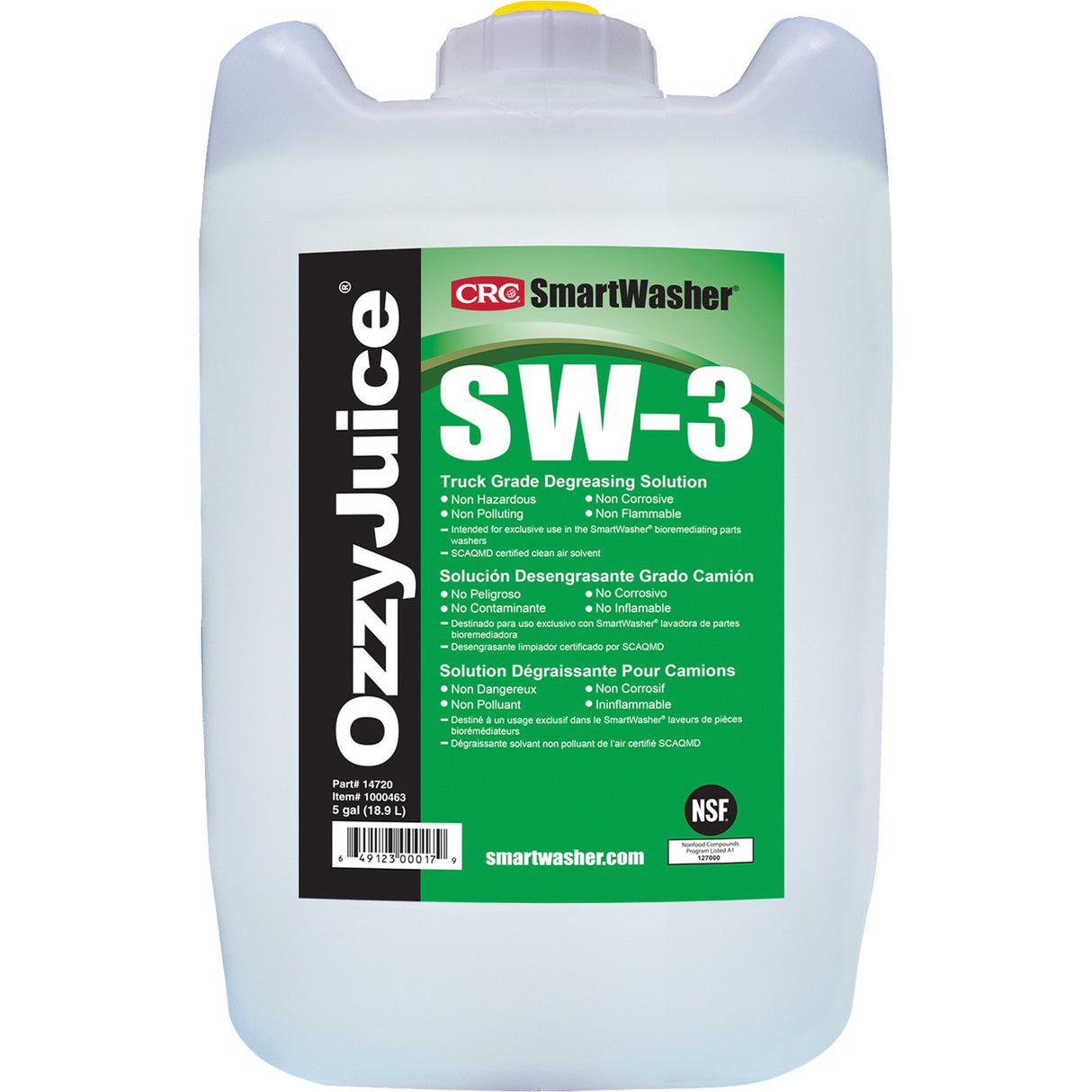 SmartWasher® OzzyJuice® Truck Grade Degreasing Solution, Jug