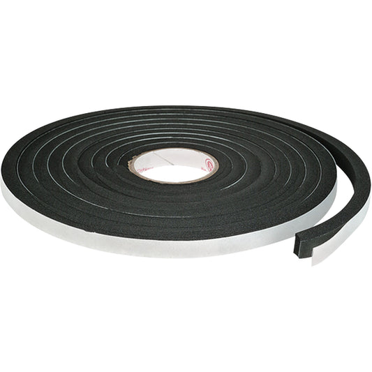 Single-Sided Foam Tape, 3 m (10') L x 3/8" W, 250 mils, Rubber
