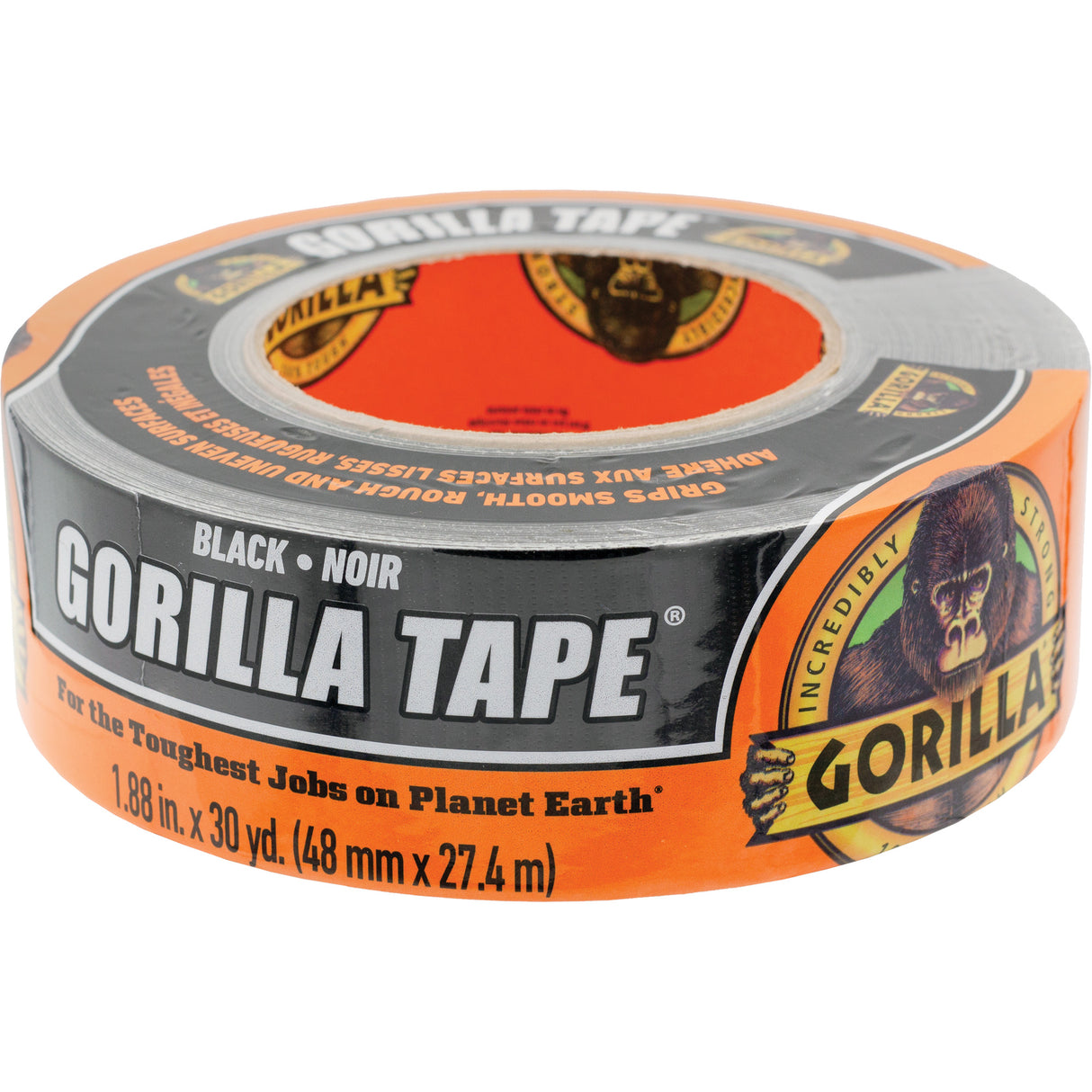 Duct Tape, 17 mils, Black, 48 mm (2") x 27.43 m (90')