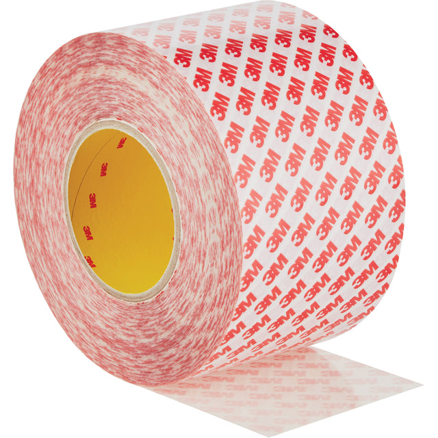 Double-Sided Adhesive Tape, Polyester, 100 mm (3.93") W x 50 m (164') L, 8 mils Thick