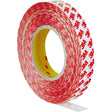 Double-Sided Adhesive Tape, Polyester, 25 mm (0.98") W x 50 m (164') L, 8 mils Thick