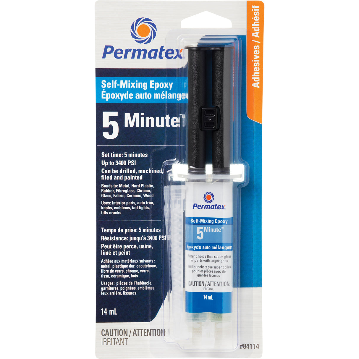 General Purpose Epoxy, 14 ml, Syringe, Two-Part, Clear