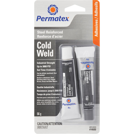 Cold Weld Bonding Compound, 2 x 28 g, Tube, Two-Part, Grey