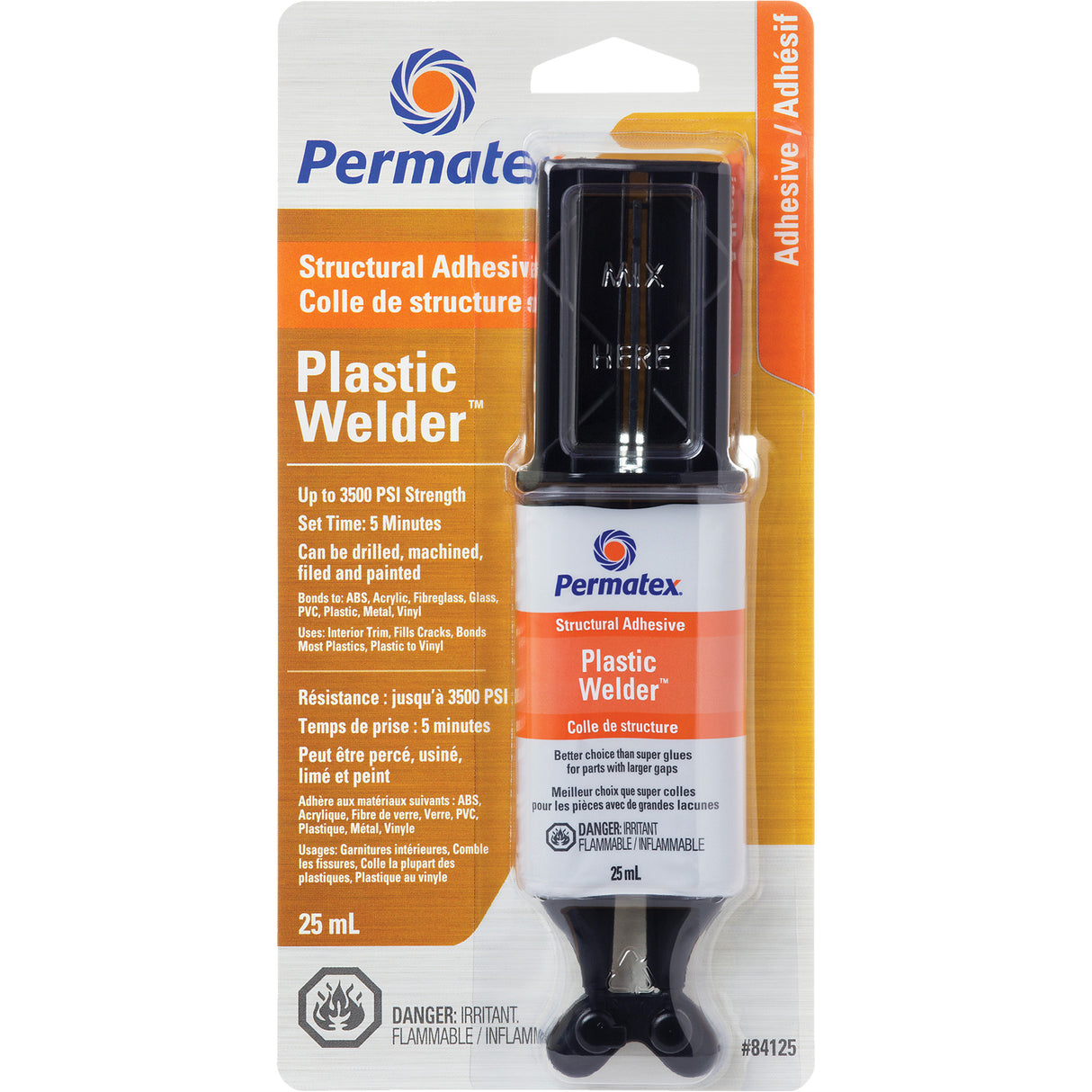 Plastic Welder™ Epoxy, 25 ml, Syringe, Two-Part, Off-White