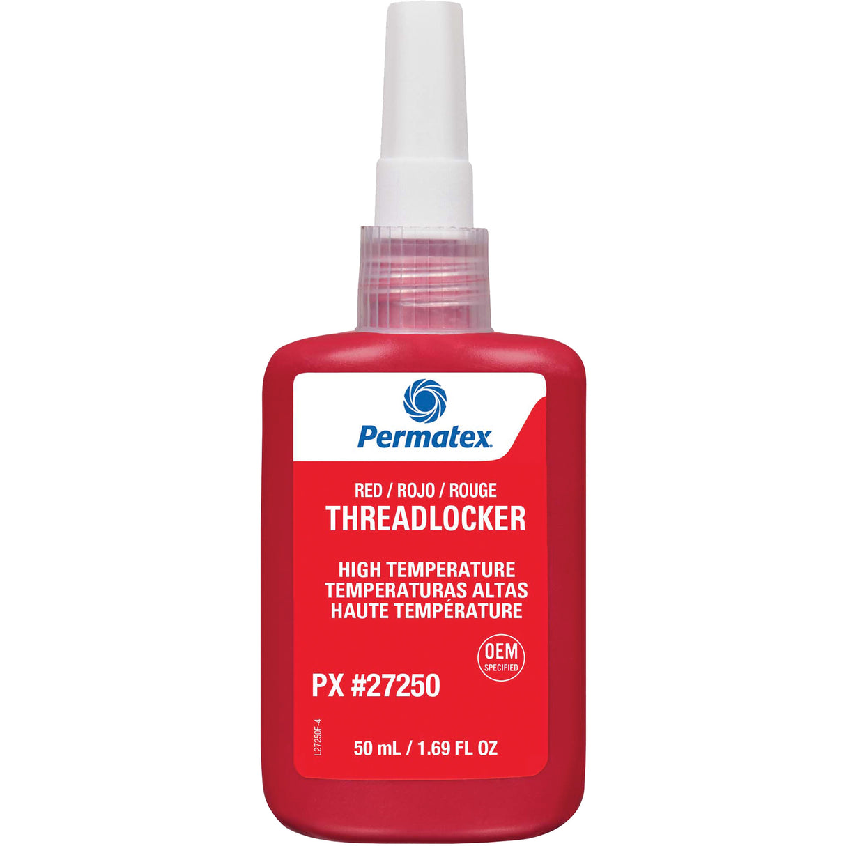 High Temperature Threadlocker, Red, High, 50 ml, Bottle