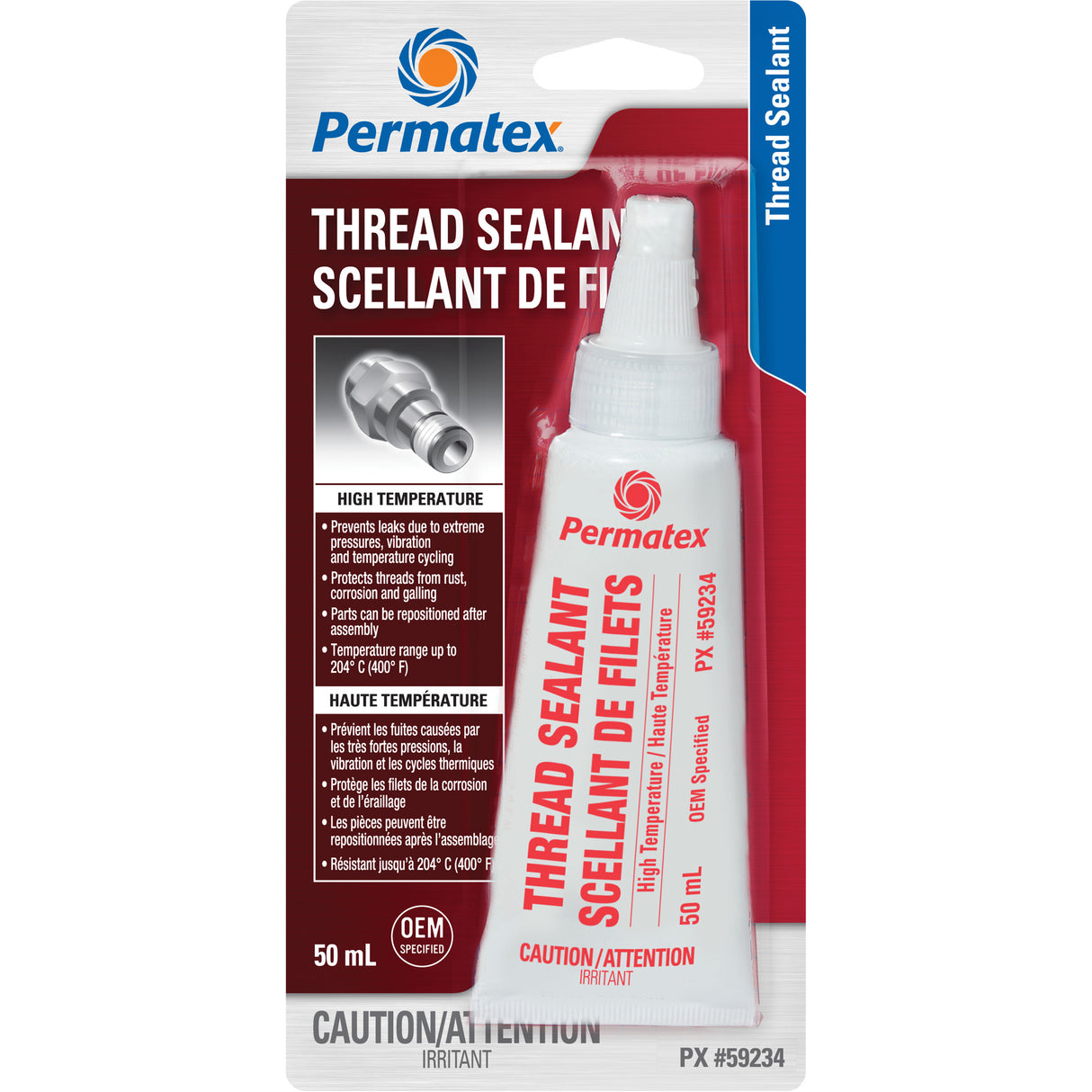 High Temperature Thread Sealant, Bottle, 50 ml, -54° C - 204° C/-65° F - 400° F