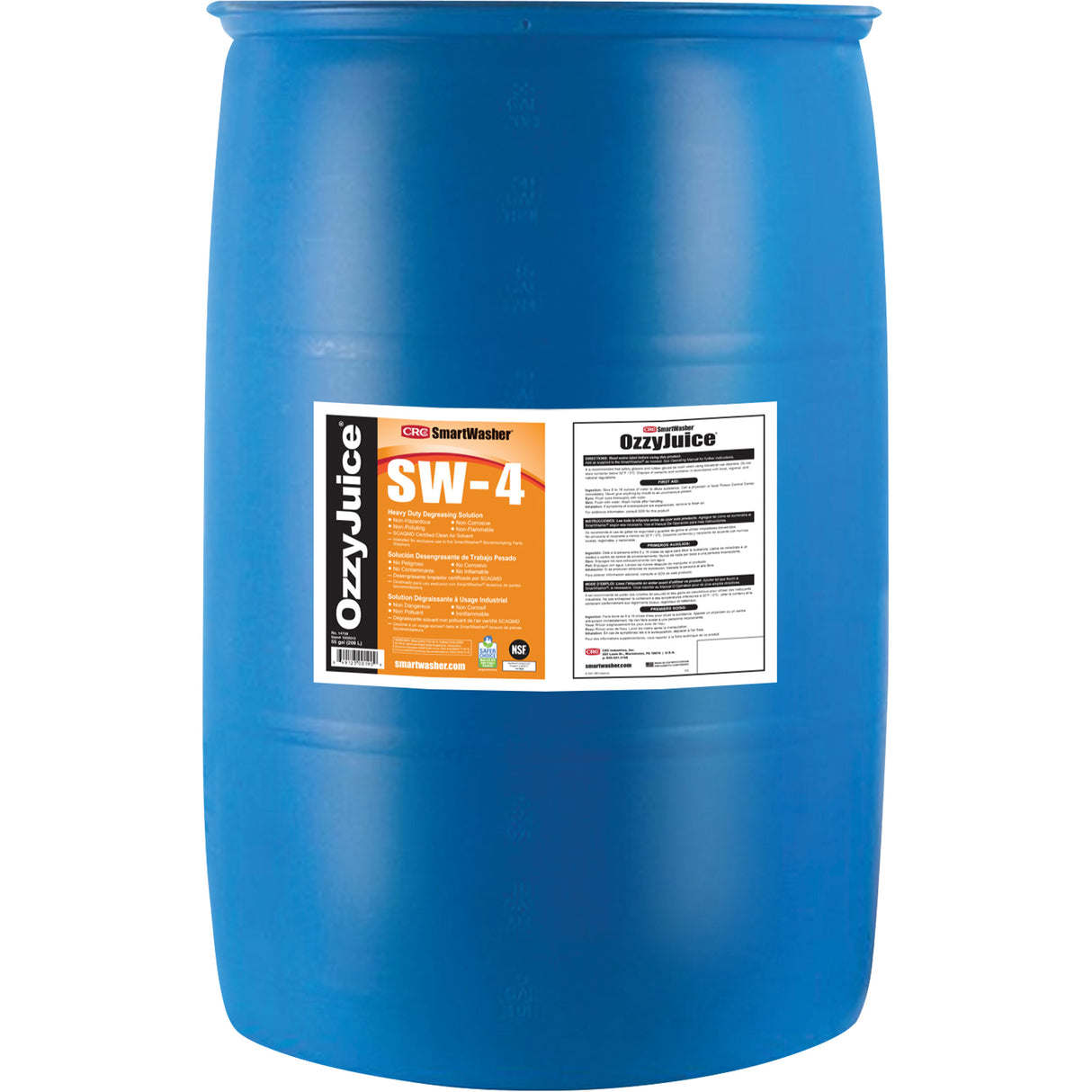 SmartWasher OzzyJuice SW-4 HD Degreasing Solution, Drum