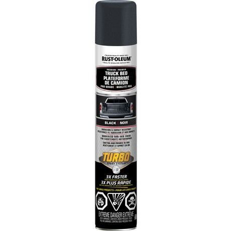 Professional-Grade Rubberized Truck Bed Coating, 680 g, Aerosol Can, Black