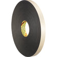 Double-Coated Foam Tape, 33 m (108') L x 25.4 mm (1") W, 62 mils, Polyethylene